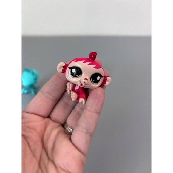 LPS Littlest Pet Shop lot of 3 toy figures axolotl iguana monkey - Picture 3 of 7